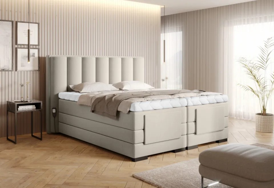 Pat electric ajustabil, 160x200 cm, Veros 162, Eltap (Culoare: Roz - Velvetmat 24)