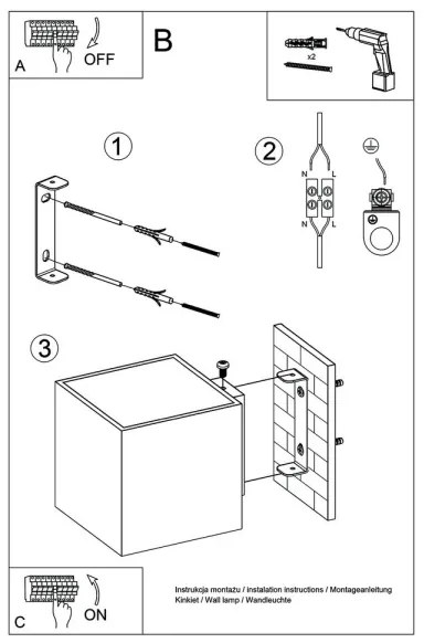 Aplică perete QUAD 1 1xG9/40W/230V