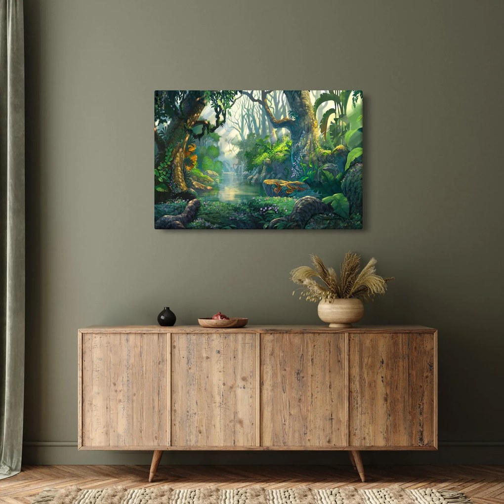 Tablou - Ilustrare pădure tropicală (90x60 cm)