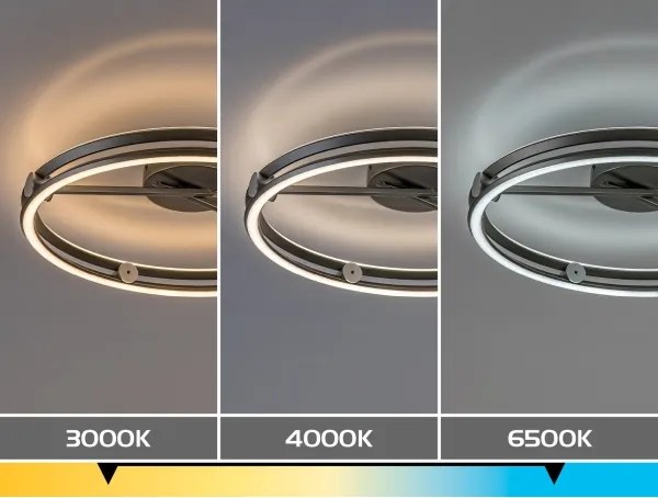 Rabalux 71277 - plafonieră LED dimabilă TRIXO 60W/230V 3000-6500K Ø 50 cm gri + telecomandă
