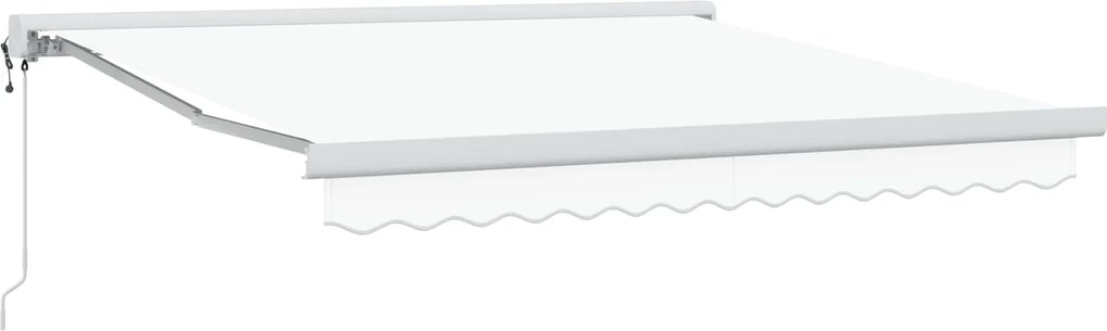 vidaXL Copertină Alb 350 x 250 x 165 cm Poliester și Aluminiu