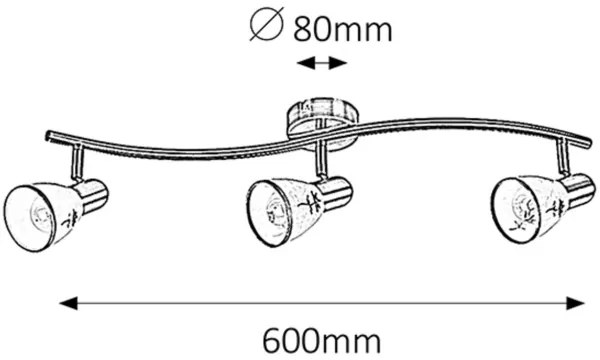 Rabalux 6358 - Lampa spot ART FLOWER 3xE14/40W/230V