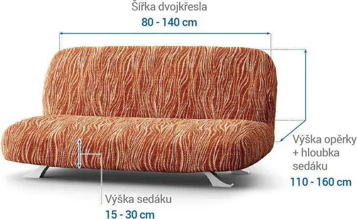 Gaico Huse bielastice UNIVERSO NOU dungi cărămizii 2fotoliu cu manere de lemn (l. 80 -140 cm)