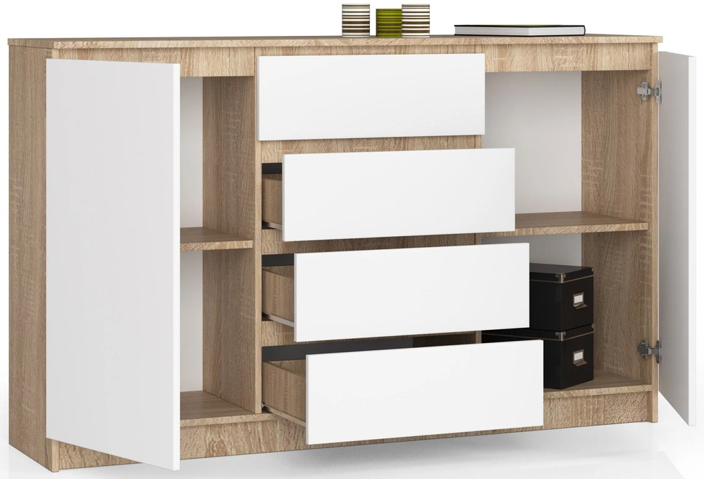 Comodă Koa (stejar sonoma + alb). 1068928