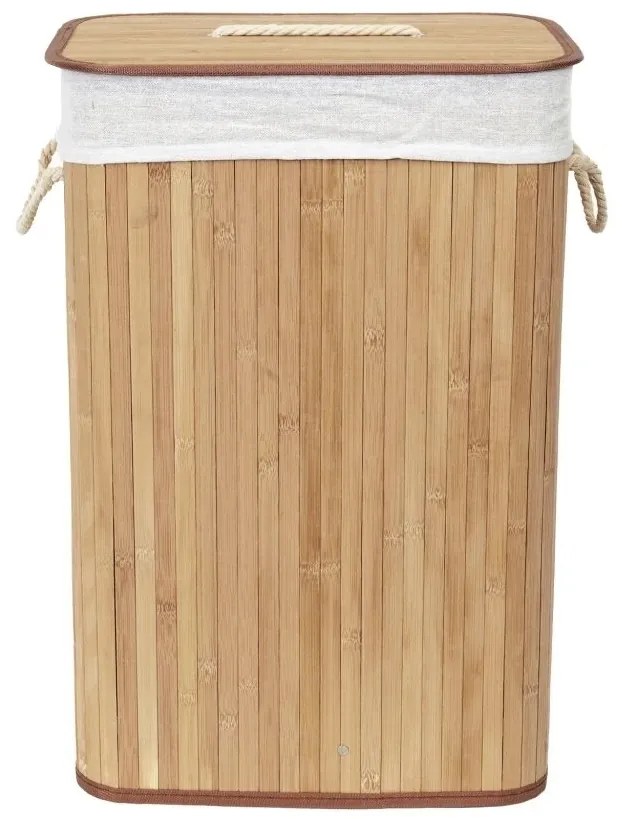 Compactor Coș pentru rufe murdare Bamboo dreptunghiular, natural