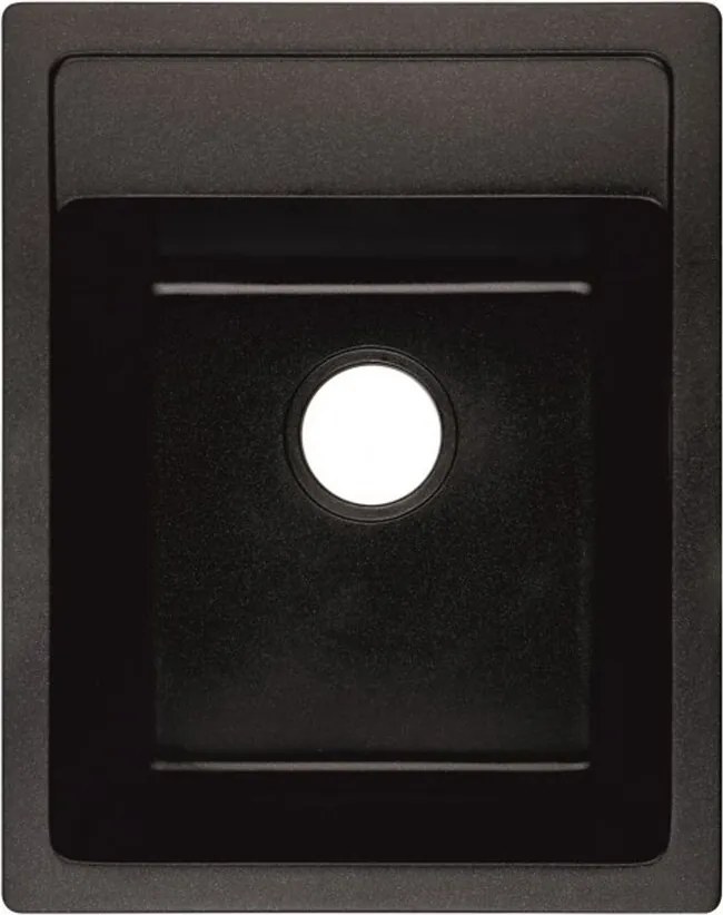 Chiuveta compozit Inter Ceramic finisaj granit negru 40x50 cm