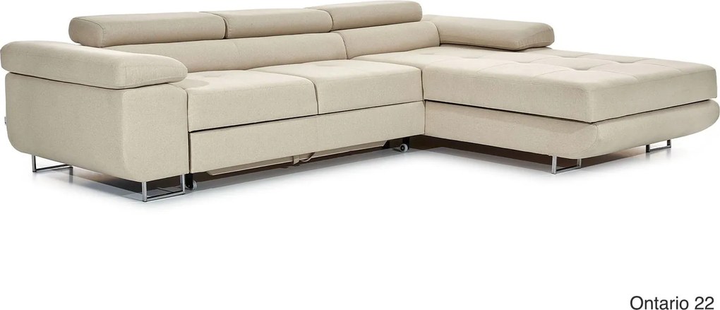 Colțar lemn masiv Extensibil Celis Ladă Depozitare Personalizabil, 289 × 203 × 85 cm - Monolith 48, Dreapta