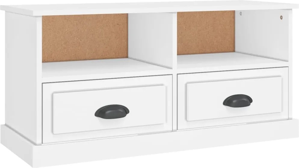 vidaXL Comodă TV, alb, 93x35,5x45 cm, lemn prelucrat