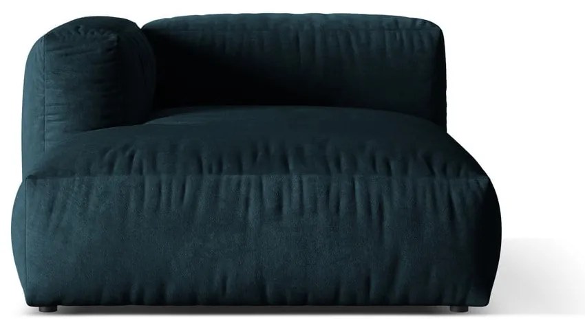 Modul pentru canapea modulară albastru închis cu tapițerie din catifea (cu colț pe partea stângă) Martina – Micadoni