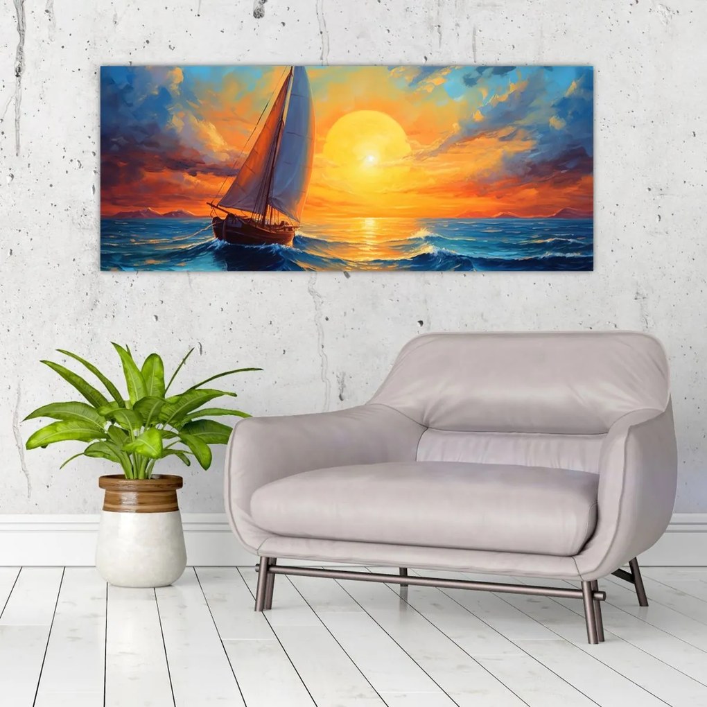 Tablou - Sailboats (120x50 cm)