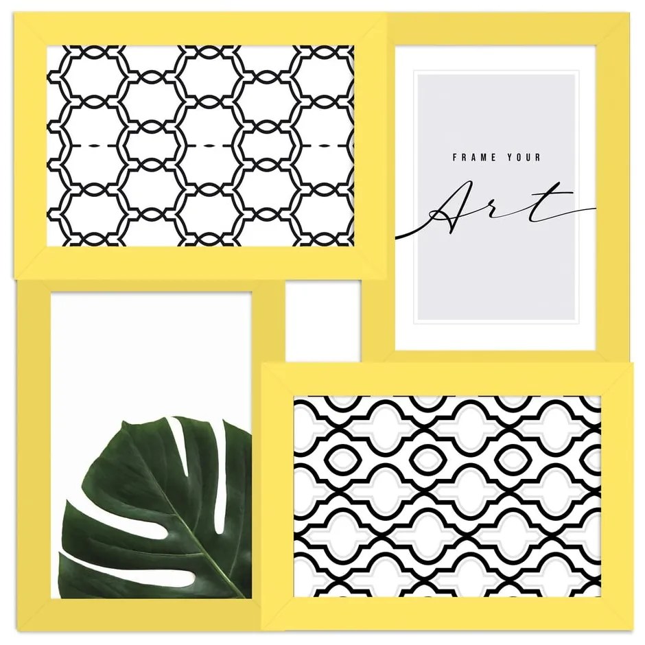 Ramă foto galbenă de agățat 27x27 cm – knor