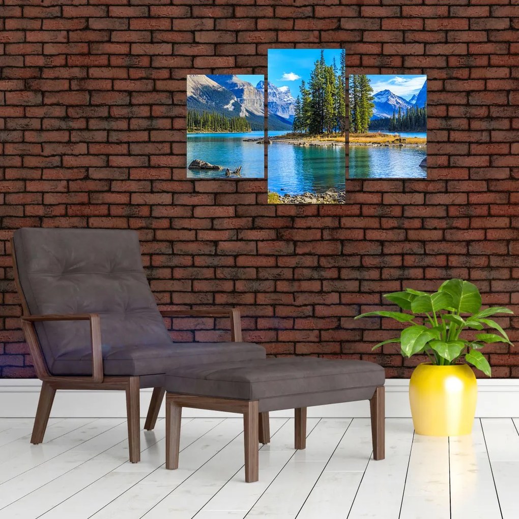 Tablou - Peisaj montan cu râu (90x60 cm)