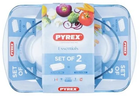 Set de vase de copt din sticlă Pyrex 2 buc, 3,7 l+ 2,2 l