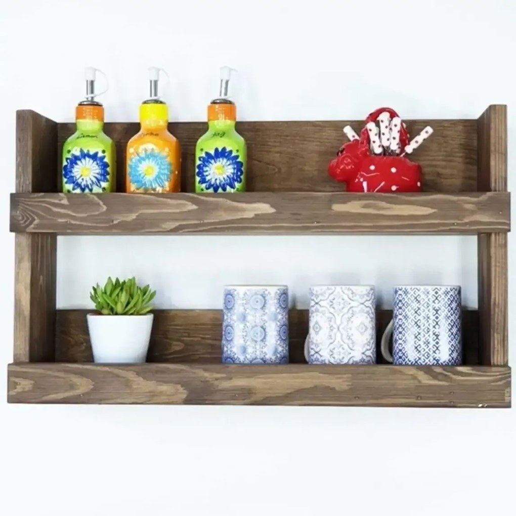 Organize pentru bucatarie, seria wood Homs, 50x14x30 cm, lemn natur,700152