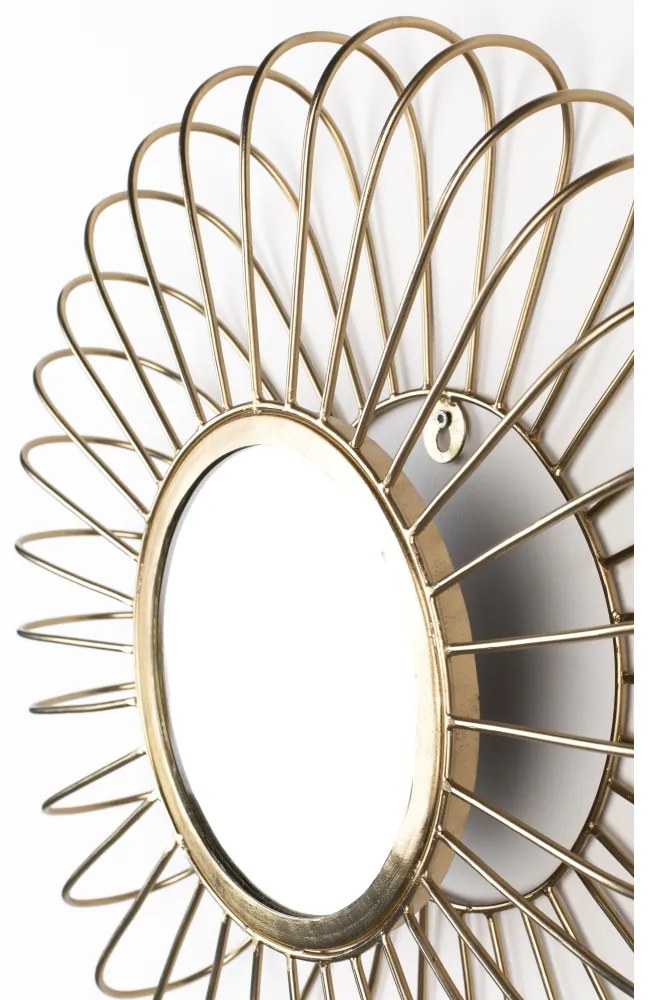 Oglinda metal auriu 50cm Selena