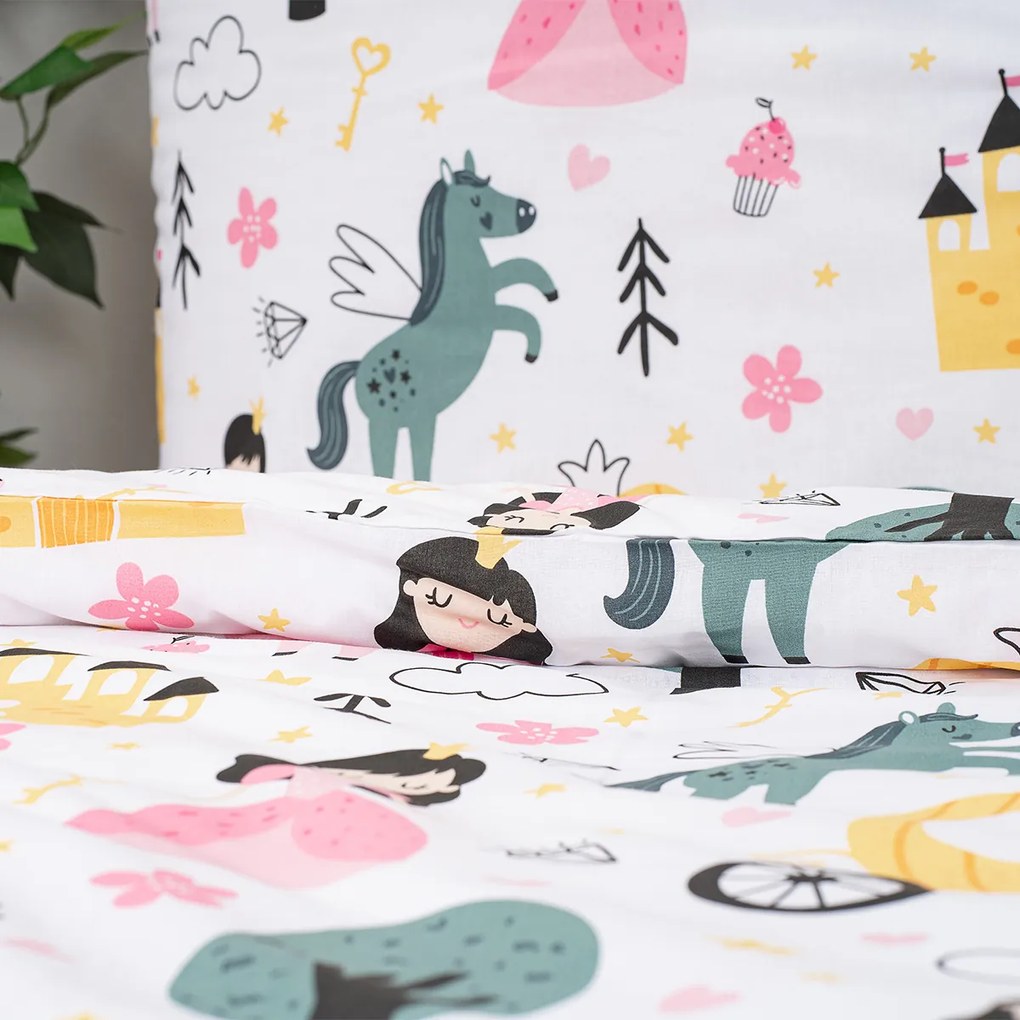 Lenjerie de pat din bumbac pentru copii 4Home Fairytale Dream, 140 x 200 cm, 70 x 90 cm
