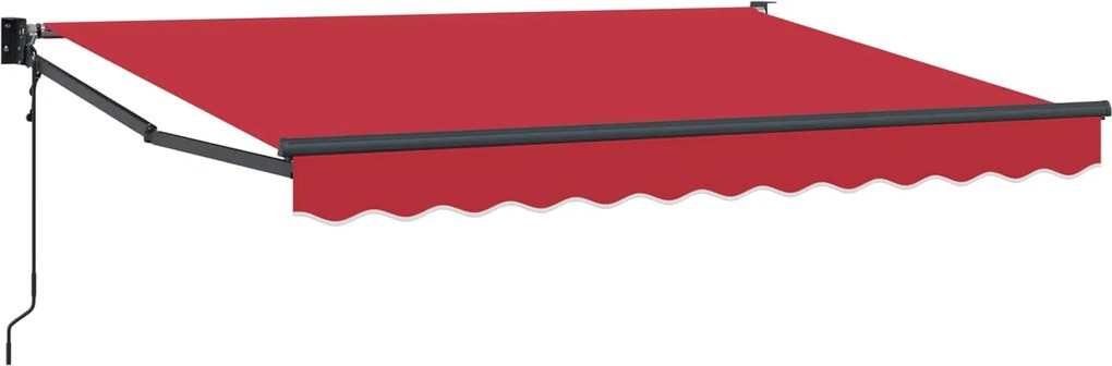 vidaXL Cort electric retractabil Roșu 3,5 x 2 m