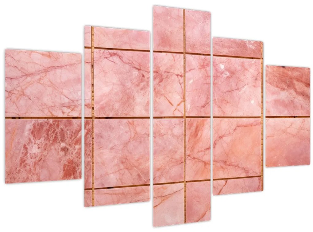 Tablou - Roz, gresie marmorată (150x105 cm)