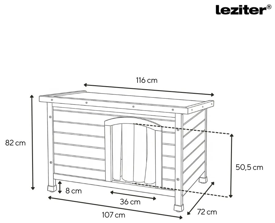 Smiley Casă de bază pentru câini "XL" 116x72x82 cm