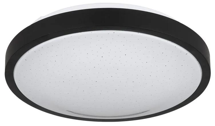 Plafoniera LED cu iluminat pentru baie cu senzor de miscare design modern Gregory IP44 negru 4000K