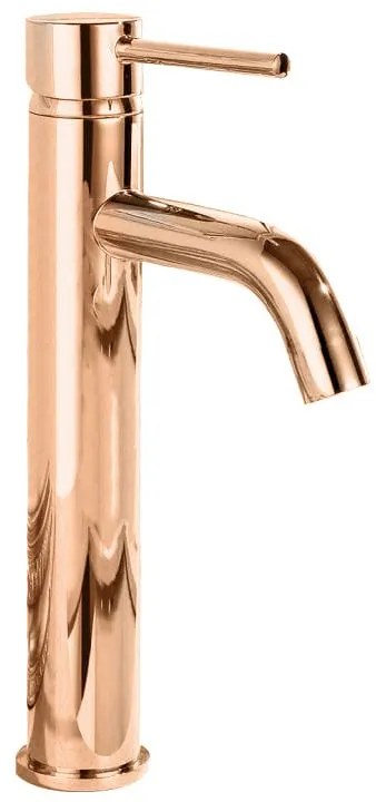 Baterie pentru lavoar Rea Lungo Rose Gold High