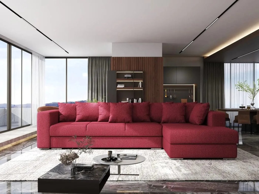 Colțar extensibil dumonde cu ladă de depozitare si sezut confortabil din spuma high-density, Gloria Enjoy Winery II 320x183 cm