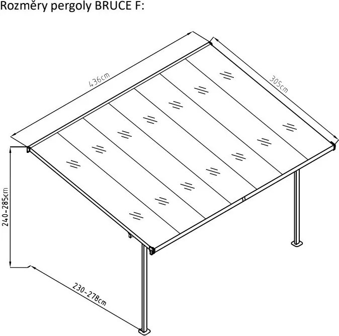 Pergolă de grădină Bruce F - Rojaplast