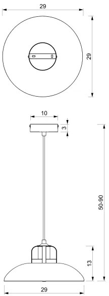 Lustră pe cablu Brilagi FLAMENGO 1xE27/60W/230V albastru