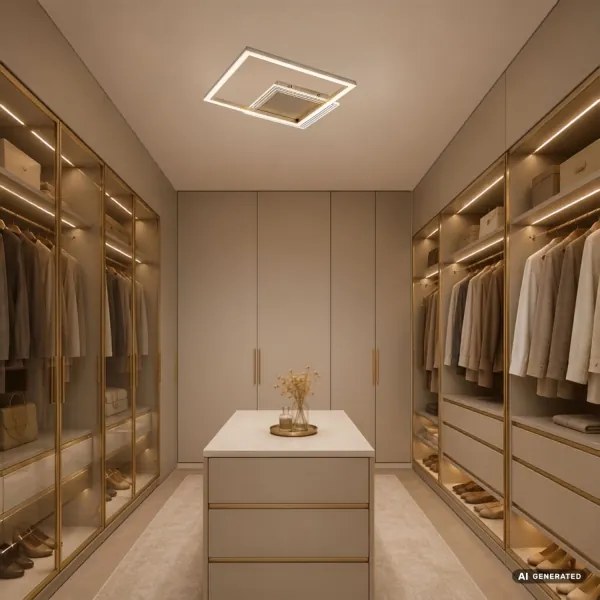 Rabalux 71487 -LED Plafonieră OTTAVIA LED/24W/230V 3000K 37,5x37,5cm auriu