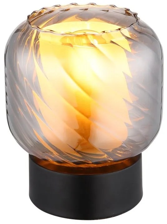 Lampa de masa sticla fumurie XIA pentru dormitor