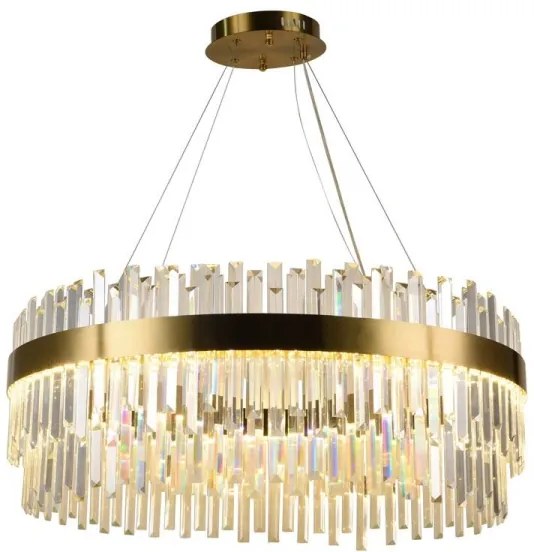 Lustră LED dimabilă pe cablu LED/110W/230V 3000-6500K auriu + telecomandă