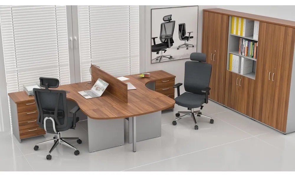 Set mobila birou Visio LUX 3, stejar