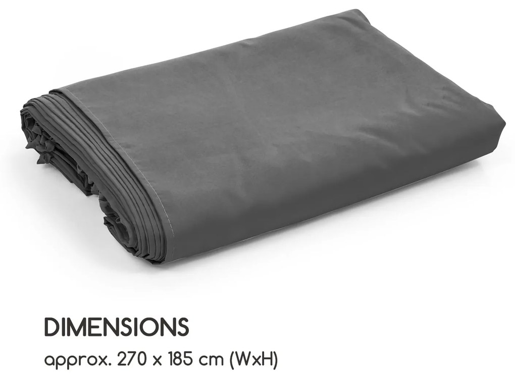 Pantheon Solid Sky, panouri laterale pentru pavilion, 4 piese, 140 g/m², poliester, gri