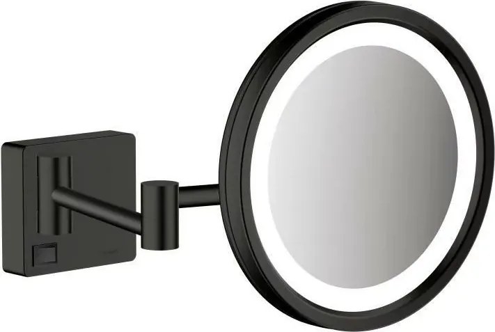 Oglinda Led pentru barbierit negru mat Hansgrohe AddStoris
