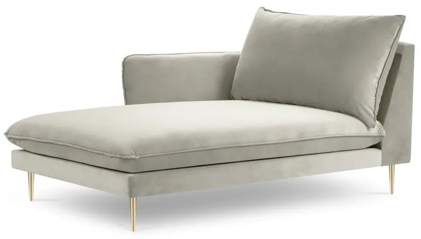 Sezlong tapitat Vienna velvet/picioare gold – L170 x l110 x h95