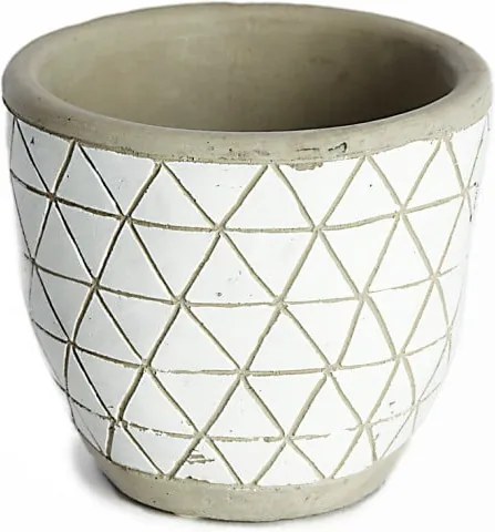 Ghiveci din ceramică Simla Diamond, înălțime 11 cm, gri deschis