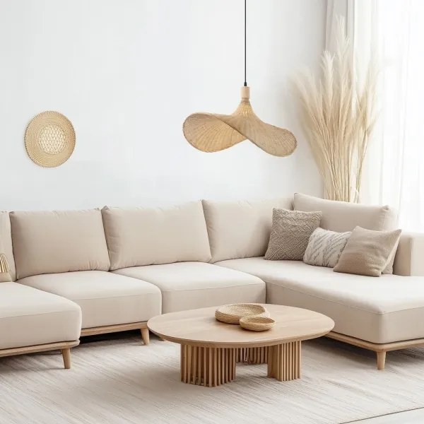 Lustră pe cablu Immax 08290L SOMBRERO 1xE27/40W/230V d. 80 cm ratan