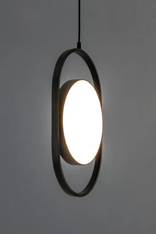 Lustra suspendata LED design minimalist SPINER 26 negru