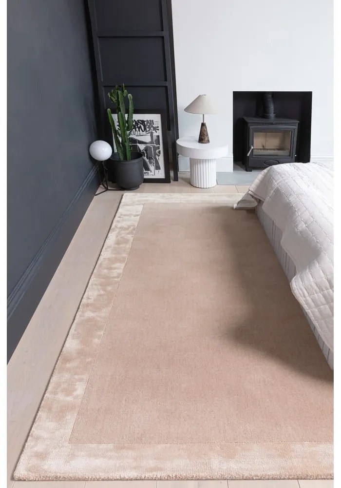 Covor bej handmade din amestesc de lână 80x150 cm Ascot – Asiatic Carpets