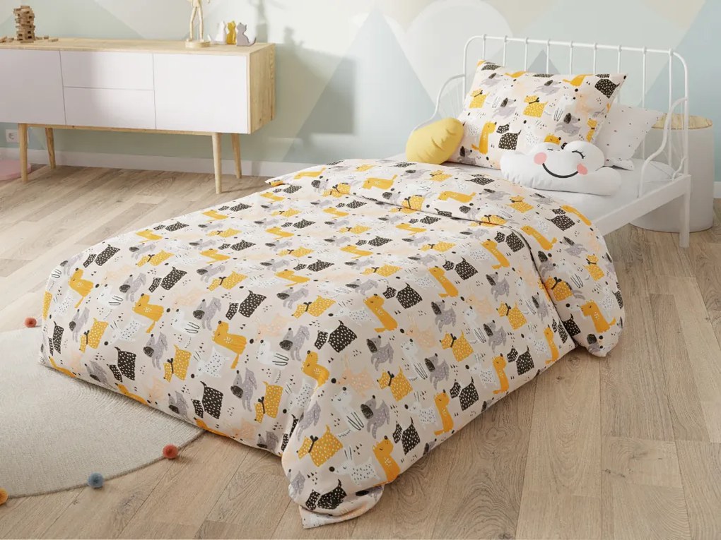 Lenjerie de pat din bumbac Culoare crem, COLORED DOGS