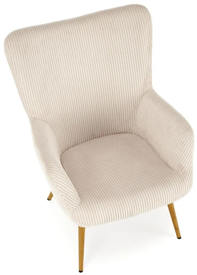 Fotoliu Amaro velvet crem H97 cm
