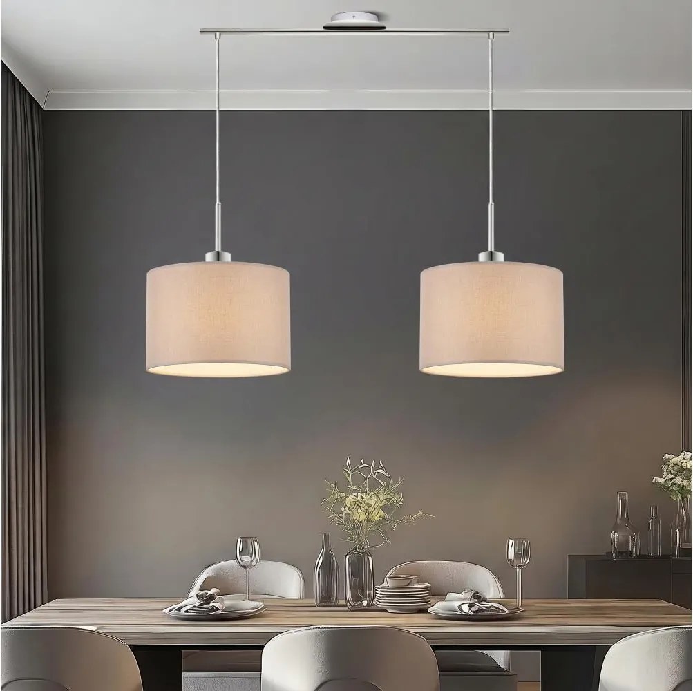 Eglo - LED lustra pe cablu TUNJA 2xE27/60W/230V bej