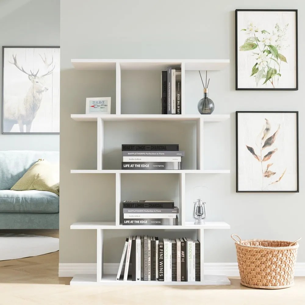 Bibliotecă albă 90x127 cm Harmon – Kalune Design