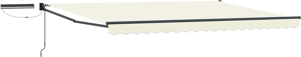 vidaXL Cort electric retractabil Crem 4 x 2 m