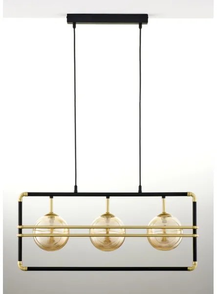 Lustră pe cablu Jupiter 2027 FIORI 3xG9/10W/230V negru/auriu/bej