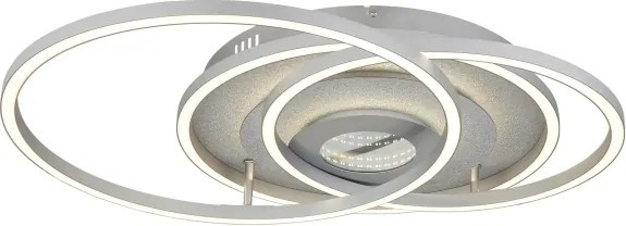 Globo 67824-40 - Plafonieră LED reglabilă MILES 40W/230V 57x99,2 cm argintie + telecomandă