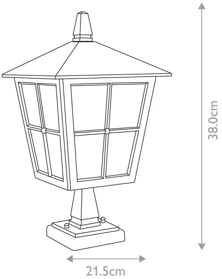 Lampă de exterior CANTERBURY 1xE27/100W/230V IP43 Elstead
