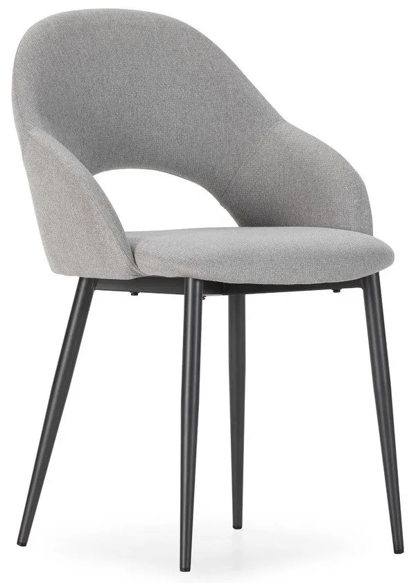 Scaune de dining gri-deschis 2 buc. tapițate Lia – Marckeric