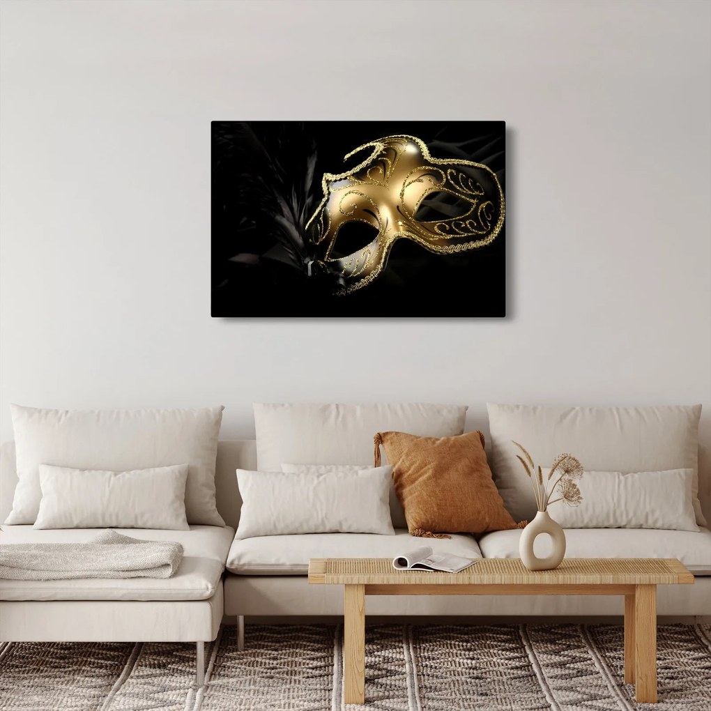 Tablou masca aurie (90x60 cm)