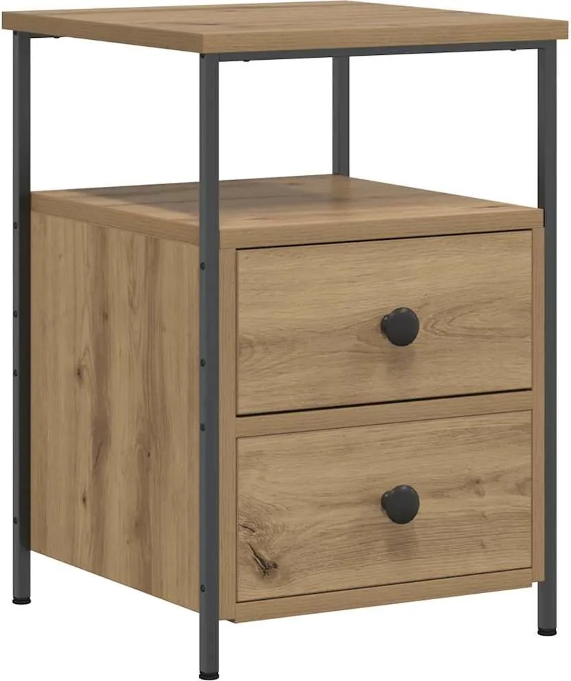 vidaXL Noptieră, stejar artizanal, 34x35,5x50 cm, lemn prelucrat